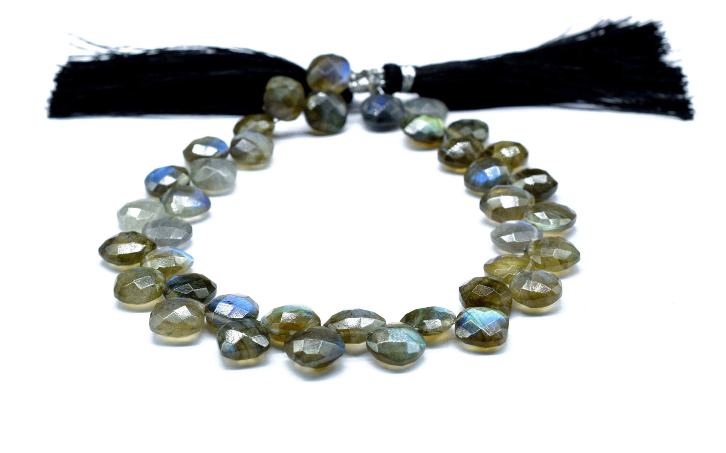 Labradorite Gemstone Faceted 8mm Cushion Shape Briolettes,Flashy Labradorite Beads,Labradorite Faceted Briolette,Gemstone Beads Strands,Gift