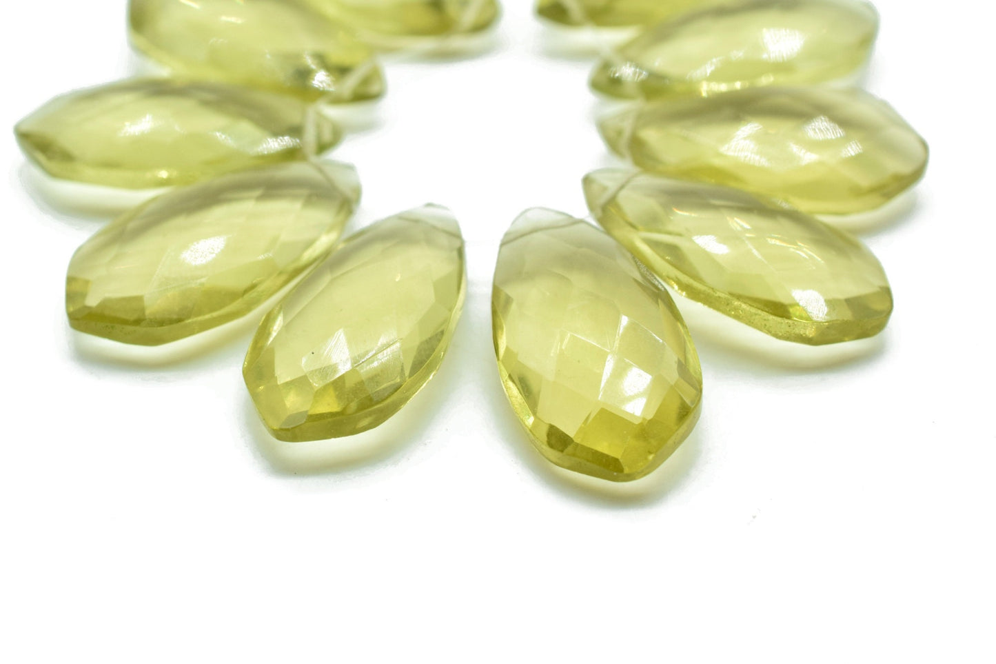 Yellow chalcedony Pear 10x20mm Briolettes,Yellow chalcedony briolettes,Yellow chalcedony Faceted Briolette,chalcedony Briolette 9 Pc pack,