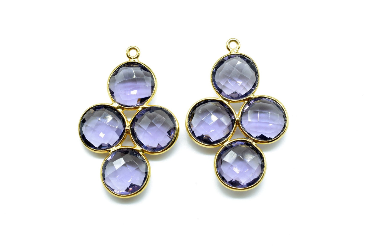 Amethyst Gemstone bezel Component,Amethyst Attached Bezel Pendant,Amethyst Bezel connector,Amethyst Pendant,Amethyst Earring,Amethyst Bezel
