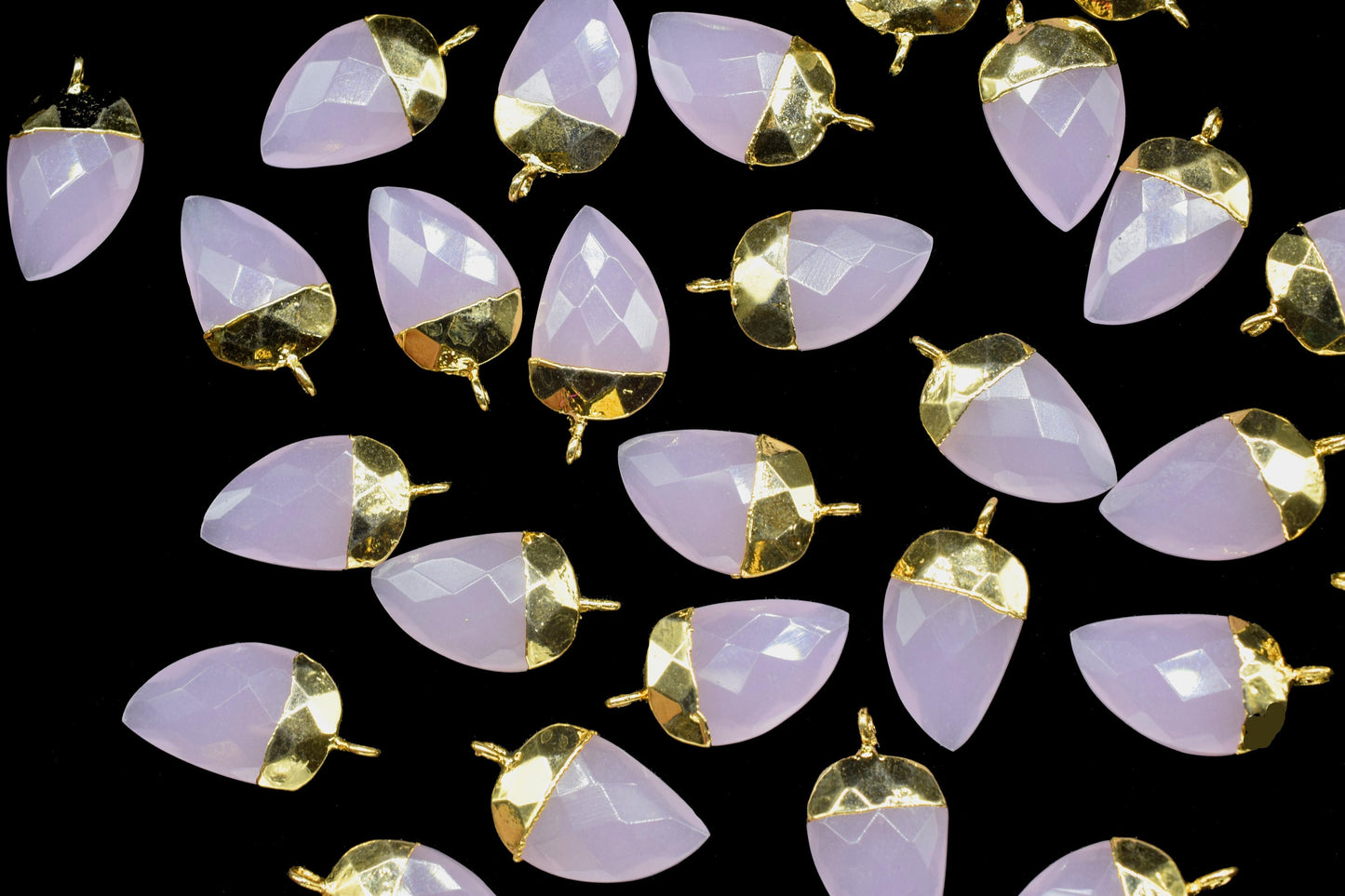 Rose Quartz Electroplated Pendant,Gemstone Component,Handmade Connector,horn shape Pendant Charm,Electroplated Pendant jewelry Gift For Her