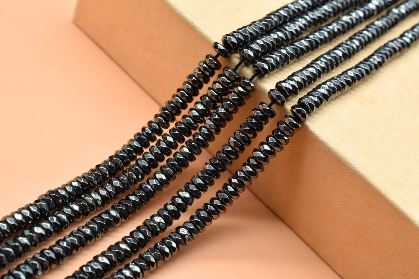 Natural Black Spinel 4mm Faceted beads,AAA quality beads,Jewelry making beads,Semi Precious beads,Spinel rondelle beads,Gemstones beads