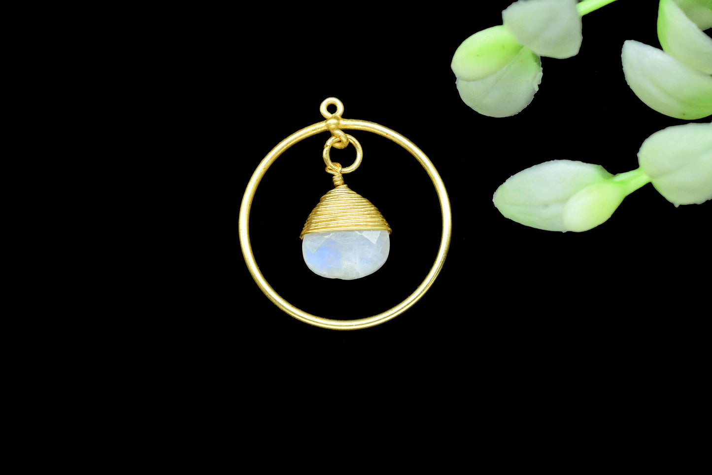 Gemstone Heart Shape Pendant,Heart Beads Dangle Earring,Station Link Supply,Handmade Jewelry,Finding Circle Pendant,Wire Wrapped Component