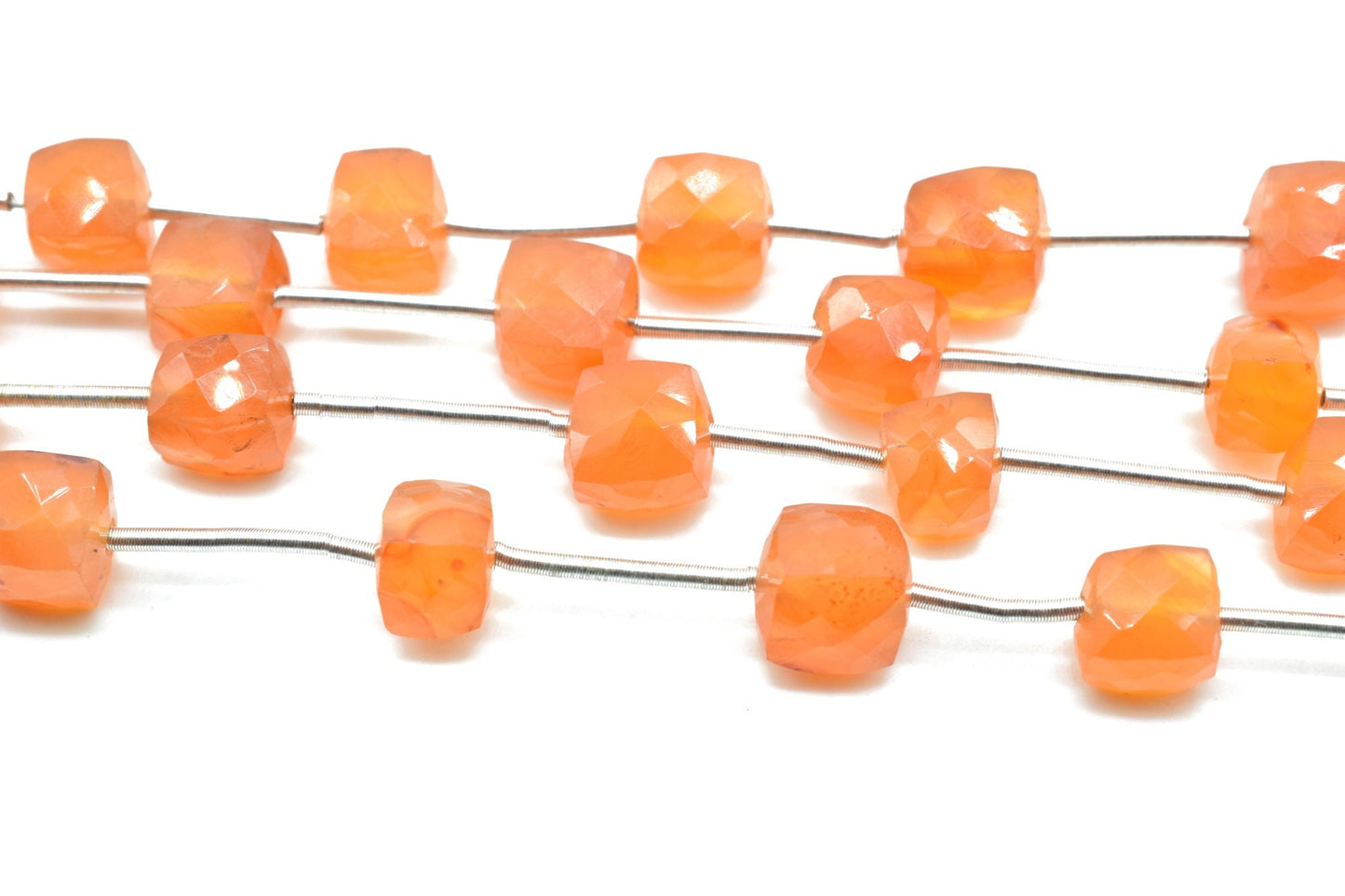 Carnelian 6mm Cube Box Beads,Yellow Chalceondy Faceted Box Briolettes,Carnelian Briolettes,Jewelry Making Beads,Carnelian 6 Inch Strands
