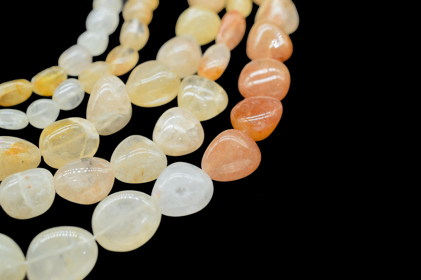 Natural Gemstone Nuggets Beads/Smooth Beads/Jewelry Making Craft/Multi Moonstone Nuggets Beads/Handmade Jewelry/Jewelry Component/B'day Gift