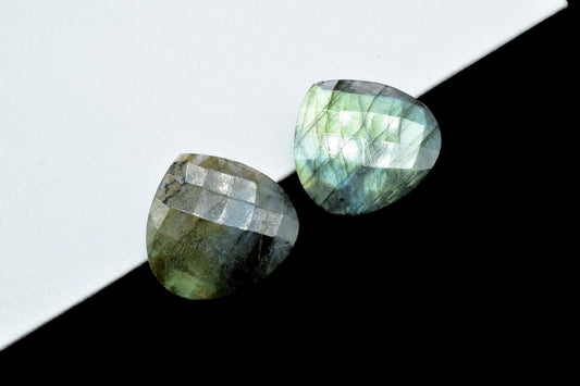 20mm Heart Shape Briolettes,Labradorite Faceted Heart Shape Beads,Flashy Labradorite Beads,Front Drilled Heart Shape Beads,Briolettes Beads