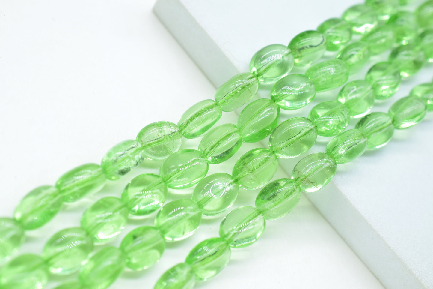 Green Amethyst Smooth Oval Beads,Green Quartz Smooth Beads,Loose Beads for Jewelry Making,Plain Oval Beads,Green Amethyst Smooth Nuggets