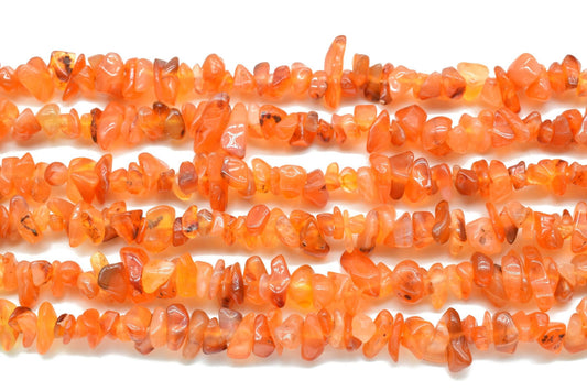 Carnelian Chip Beads Strand,Natural Orange Carnelian Uncut Chips Beads, Jewellery Making Uncut Beads For Jewellery Natural Uncut Chips Beads