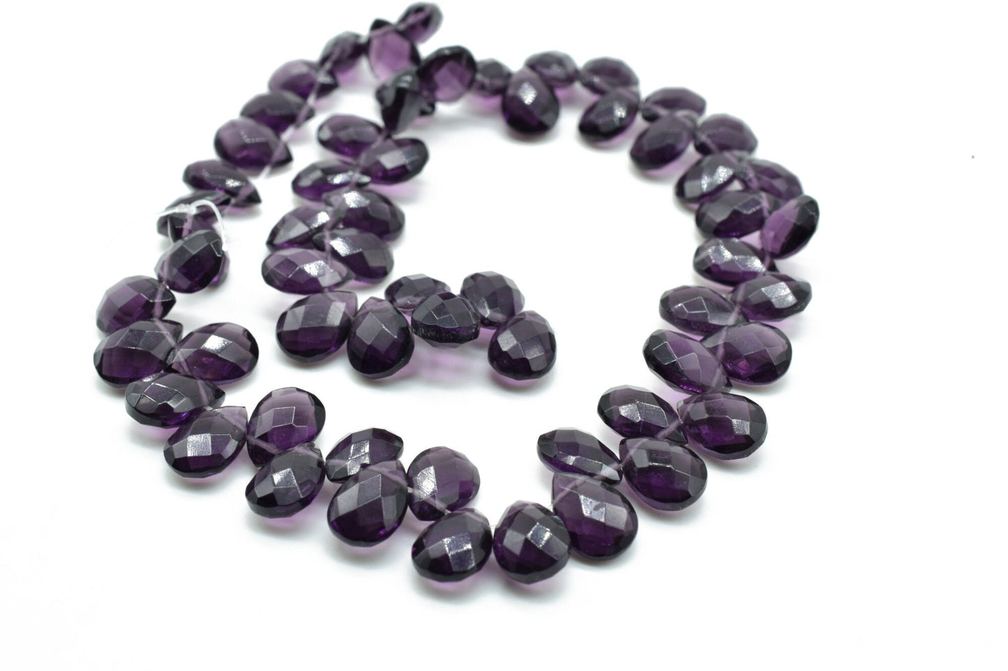 Amethyst Teardrop 7x10mm Briolettes,Amethyst drilled Briolette,February Birthstone briolettes,Purple Amethyst Quartz briolettes,Amethyst