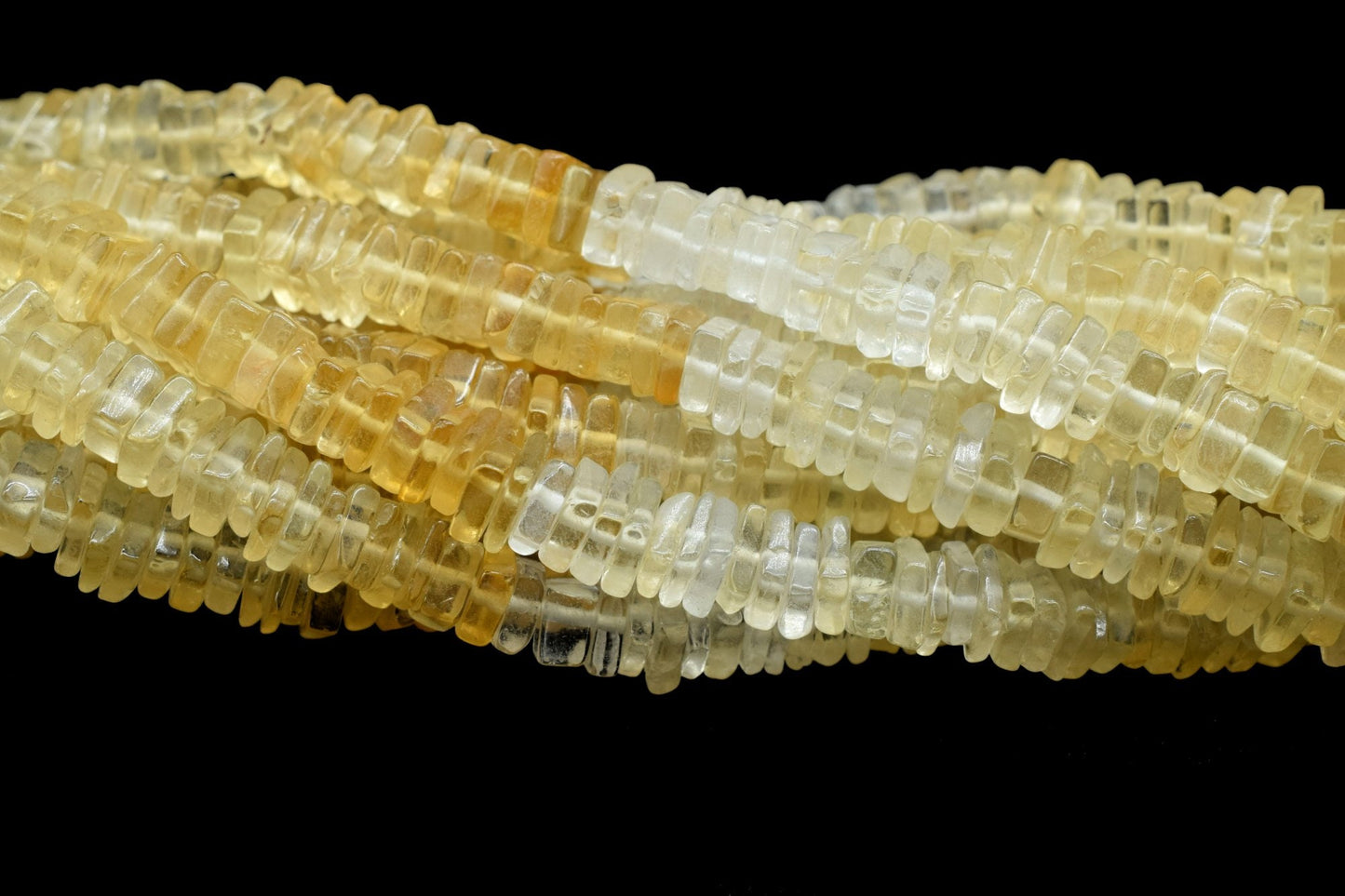 Citrine Heishi Beads, Natural Citrine Heishi Cut Beads, Citrine Smooth Square Bead,Citrine Heishi Bead,Natural Gemstones,November Birthstone