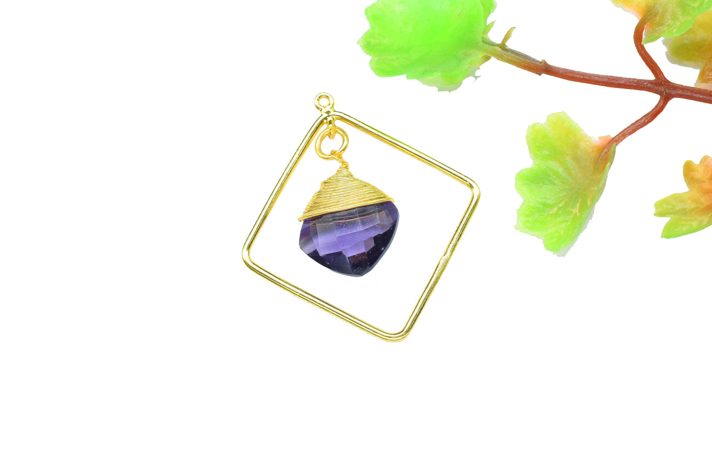 Gemstone Finding 12mm Square Pendants,Statement Earring Jewelry, Carft Supplies Tools,Handmade Circle Bezel Pendants,Gemstone Craft Supply