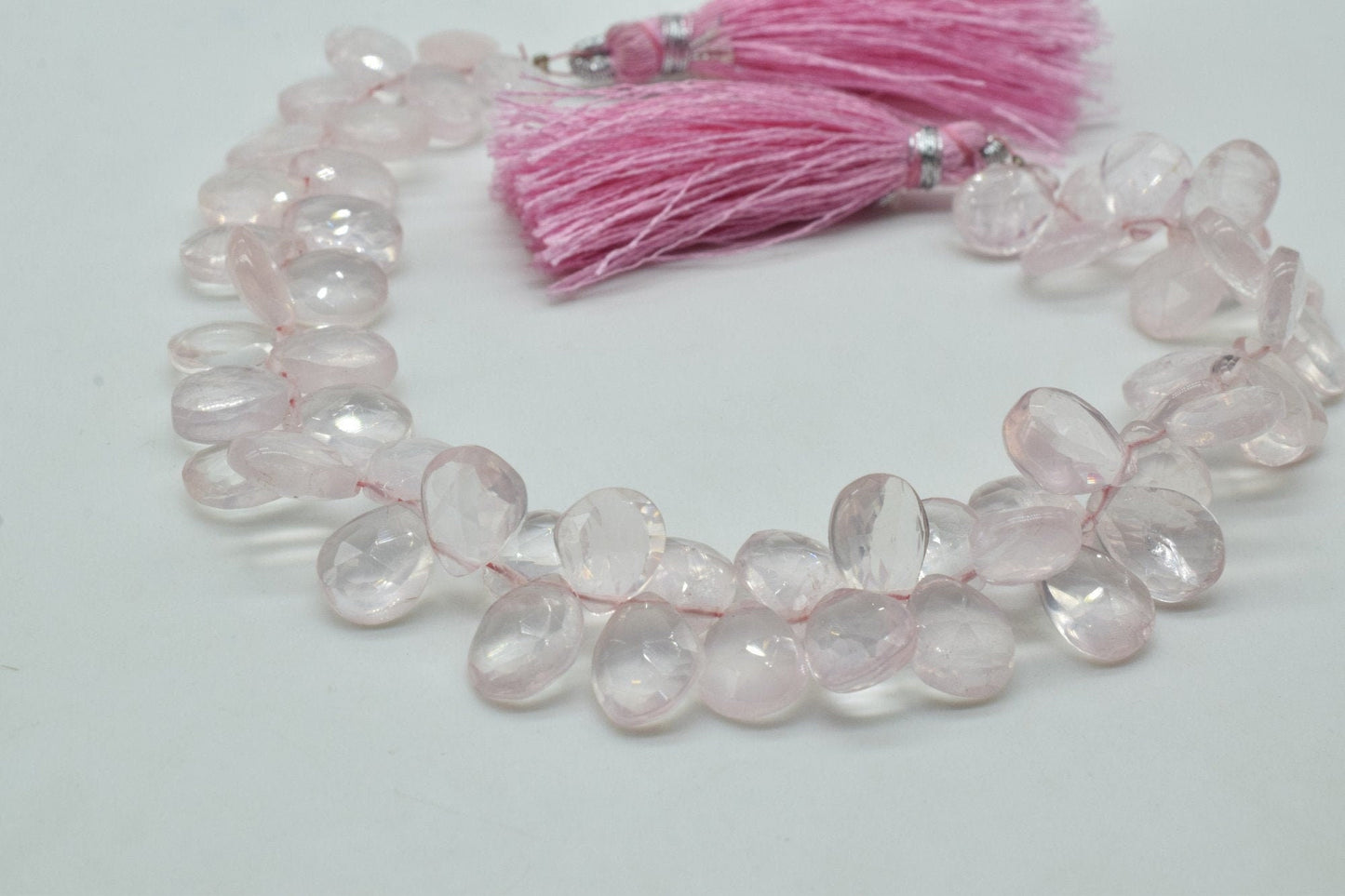 Pink Chalcedony 8x10mm Faceted Pear Briolettes,Rose quartz Faceted Briolettes,Calibrated Gemstone,Chalcedony Pear Briolettes,wholesale beads