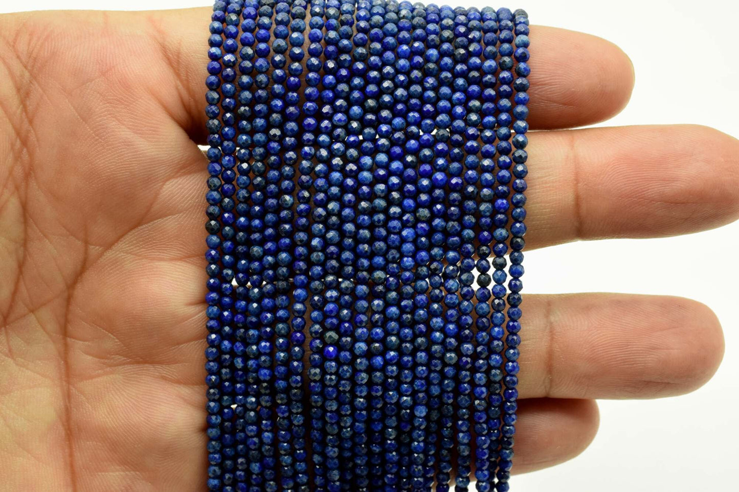Lapis Lazuli Beads,2mm to 2.5mm faceted Beads,Dark Blue stone beads,Semi Precious Beads,Tiny Spacers beads,fine quality beads,Natural stone