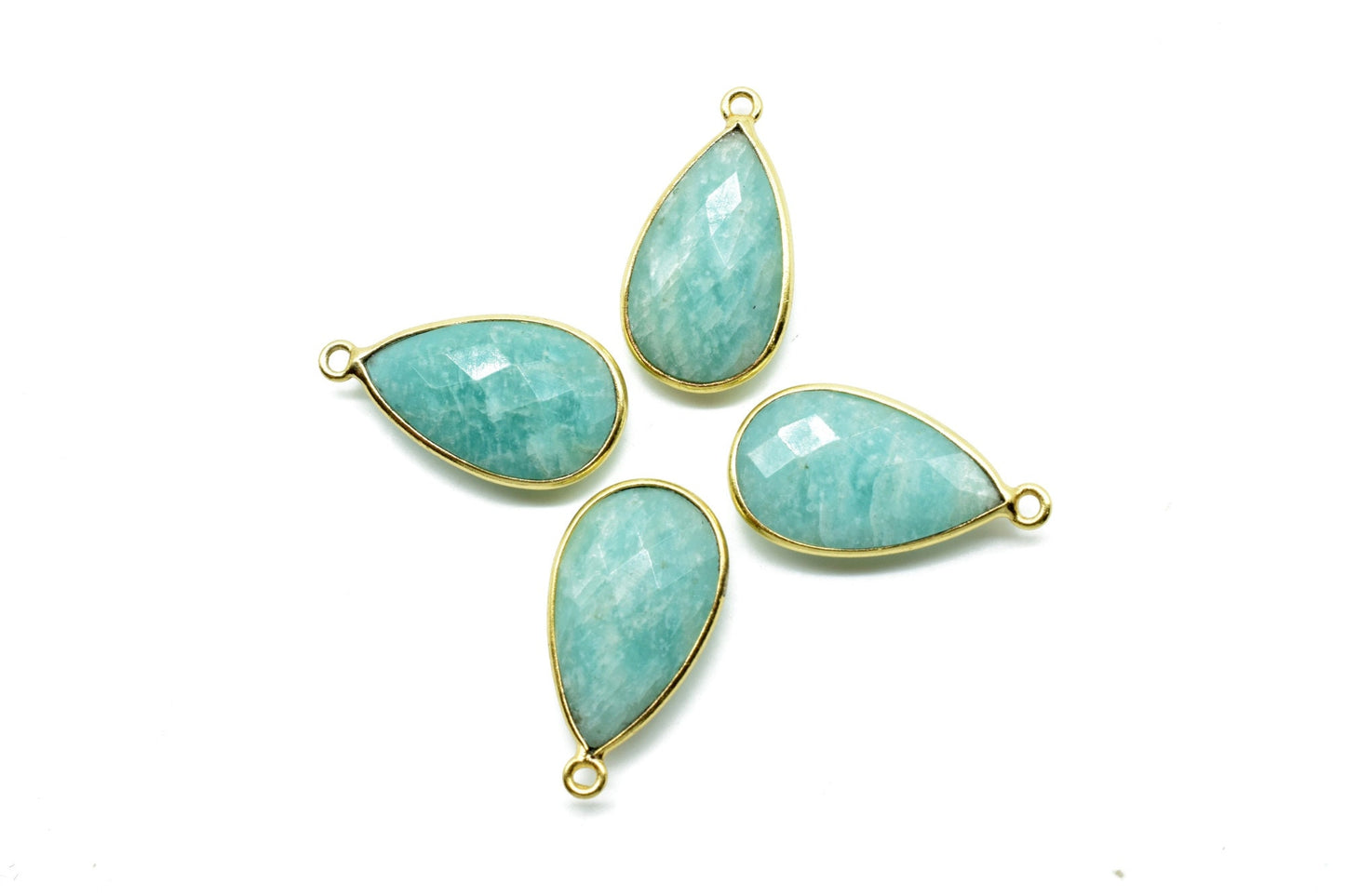 Amazonite 12x20mm Pear shape charm,Checker Board cut Amazonite Pendant,Amazonite charms,Amazonite Pear Briolette,Amazonite single bail charm