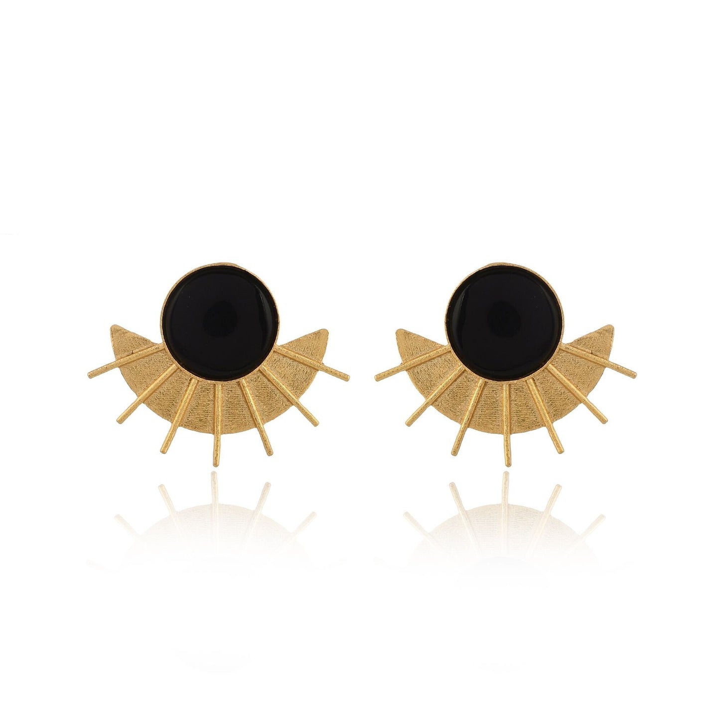 Gemstone Black onyx Earring/Gold Plated Earring/Gold Plated Earring/Bridal Earring/Onyx Earring/Handmade Earring/Boho Earring/B'day Gift