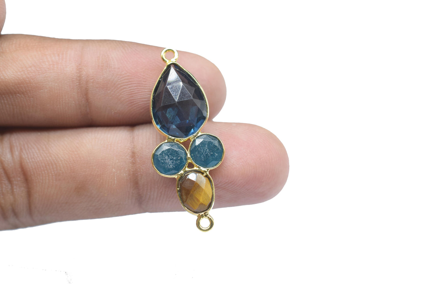 Blue Topaz  Gemstone Component/Faceted Cut Stones/Earring Component/Gemstone Pendant/Jewelery Making/Dangle Earring/Wholesale Jewelry Supply