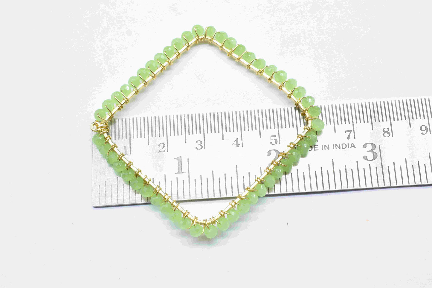 Prehnite Beaded Earring Connector,Gemstone Wire Wrapped Components,Dangle Earring Component,Finding Necklace,Pendant Jewelry Connectors,