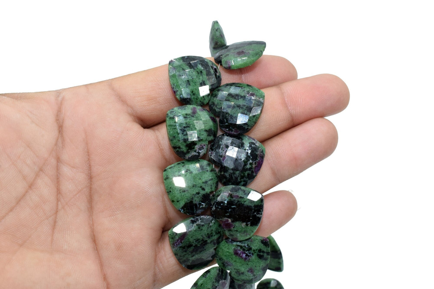 Natural Ruby Zoisite 20mm heart shape carved Briolettes,,Gemstone Briolettes,Ruby Zoisite Carved Briolettes,Ruby Zoisite Carved  Briolette