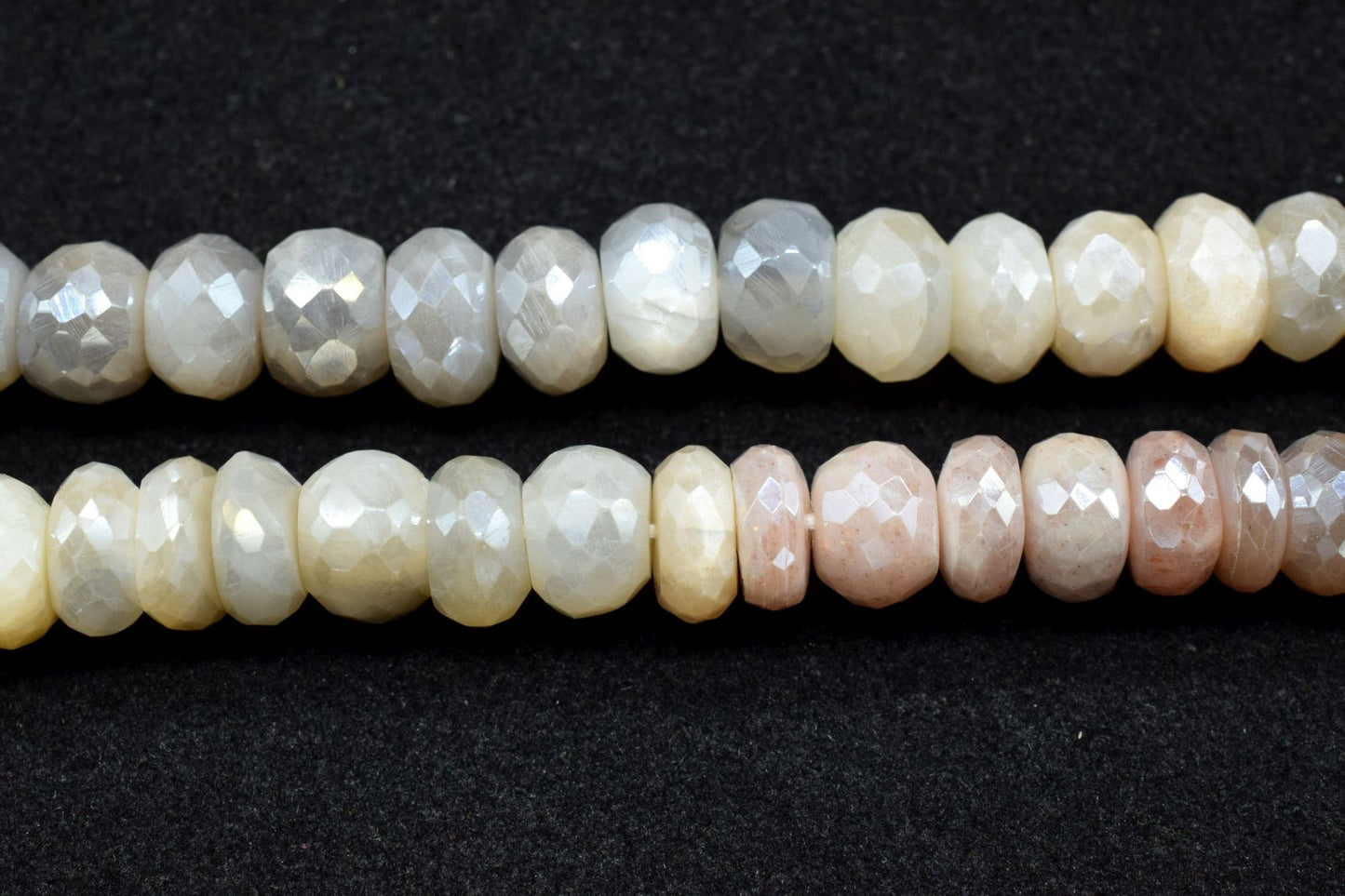 NATURAL Multi Moonstone Beads, Natural Gemstone beads, Faceted Rondelle beads,Faceted Rondelle Moonstone Beads,Moonstone Beads 16"  Strand