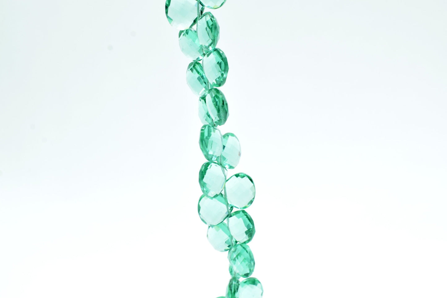 green  Apatite Faceted 10mm Heart Shape Briolettes,Side drilled Briolette,Finest Apatite Briolette,Handmade Briolette, Birthstone briolettes