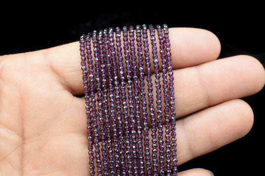 Amethyst Faceted Beads/Beads Strand/Jewerly Making Beads/2mm Amethyst Beads Strand/Loose Gemstone Beads/Rondelle Beads/Amethyst Strand