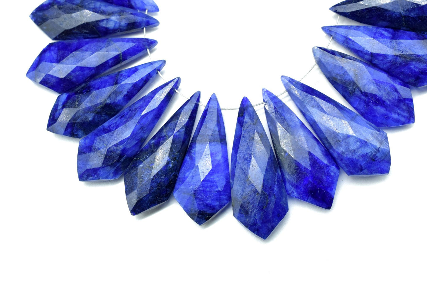 Blue Sapphire Faceted Long Pear Shape Briolette Beads,Sapphire 12x27mm Teardrop Briolettes,Sapphire Pear,Sapphire Briolettes,Craft Supplies