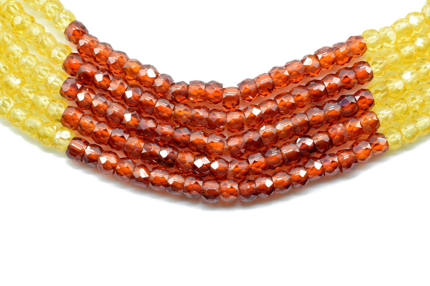 5 String Of Multi stone Necklace,Natural Cubic Zirconia Beads Necklace,Cubic Zirconia Muliti Color Beads Necklace,Cubic Zirconia Necklace,