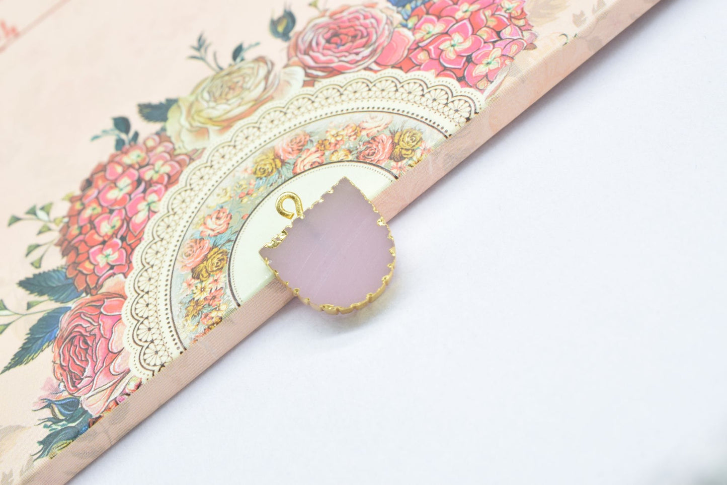 Rose Chalcedony Semi Circle Pendants,Handmade Half Moon Earrings,Necklace Connectors Jewelry,Single Bail,Gemstone Electroplated Charms,Gift