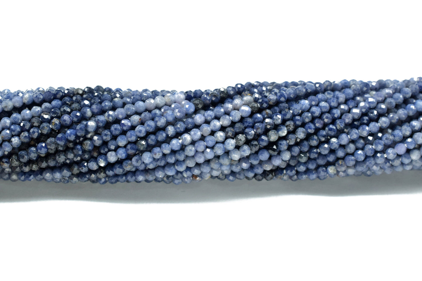 AAA+ Blue Sapphire 2mm Micro Faceted Beads,Gemstone Beads Strand,Blue Sapphire Shaded Beads,Rondelle faceted beads,Sapphire Strand Jewelry