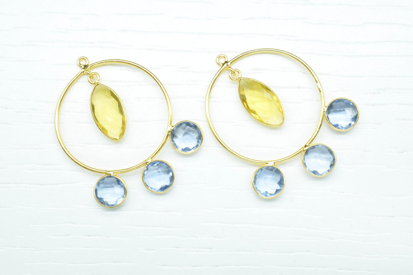 Tanzanite Dangle Component Earring,Finding Round Earring,chandelier Earring,Citrine Earring,Gemstone Dangle Component,Connector jewelry Gift