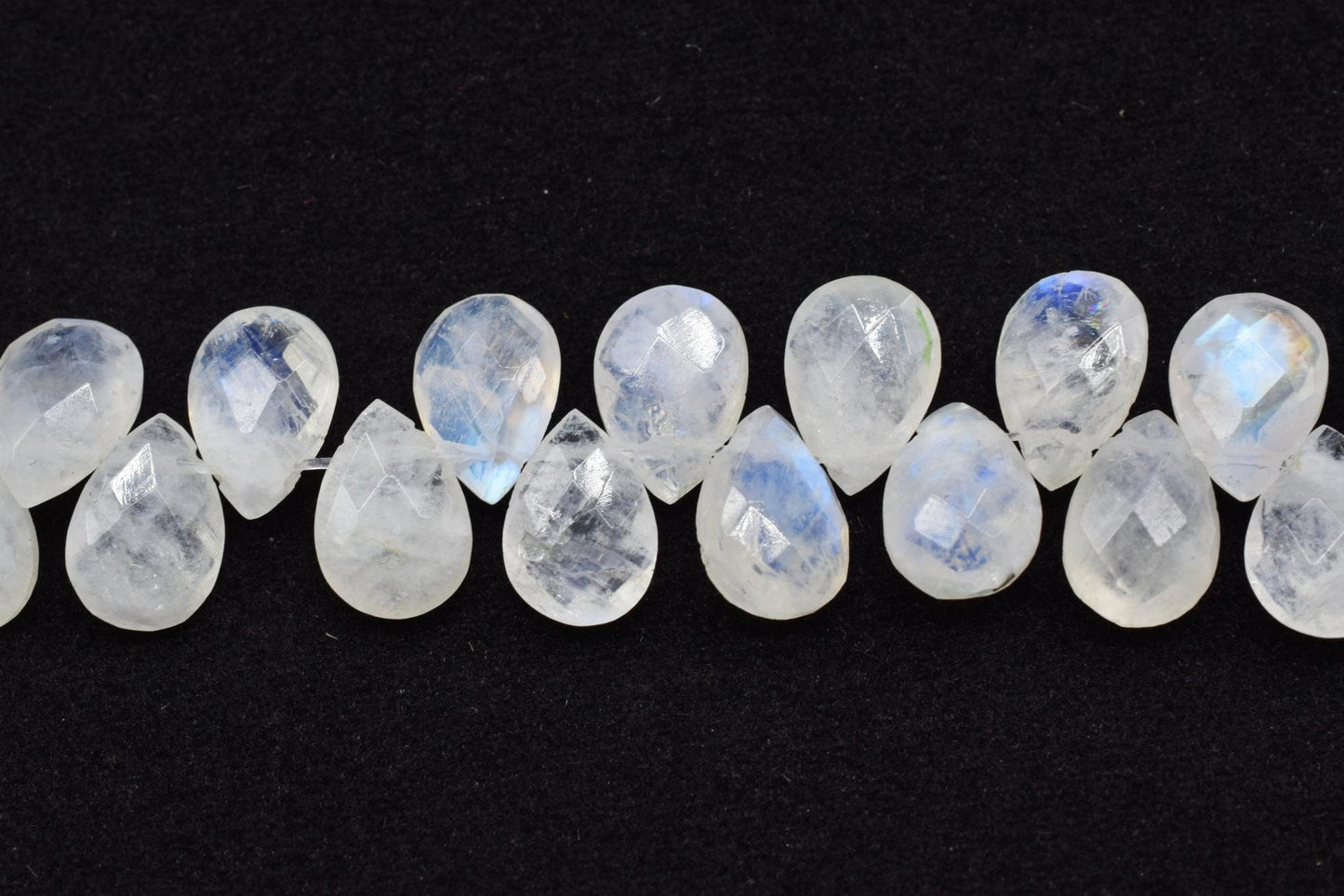 Moonstone Teardrop 7x10mm Briolettes,Jewelry making supplies,craft supplies,Moonstone faceted ,Moonstone briolettes beads,Moonstone jewels