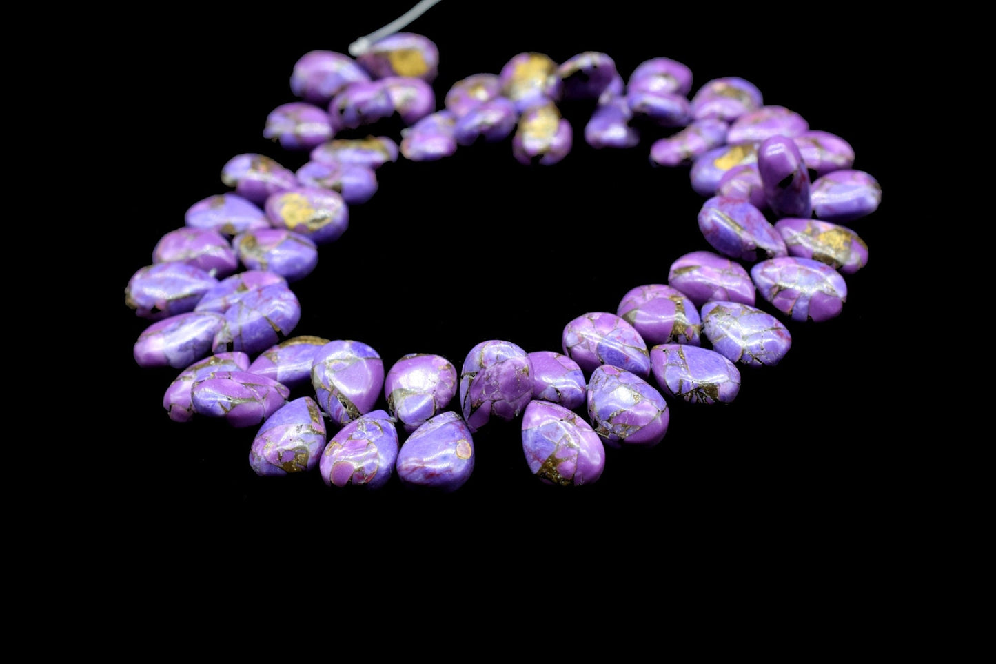 Purple Copper Turquoise 9x13mm Smooth Pear Shape Briolettes,Smooth Pear Shape Beads,Calibrated Gemstones beads,Turquoise Briolette beads