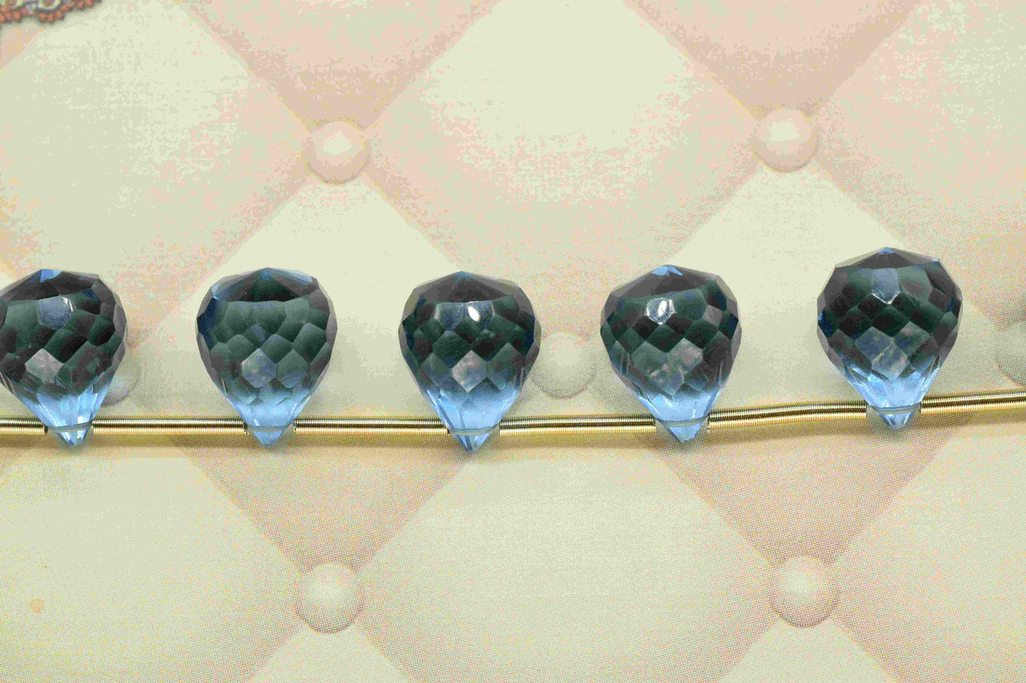 London Blue Topaz Teardrop Shape Briolette,10x14mm Drop Beads,AAA Quality Briolette,Topaz Briolette,Topaz Briolette Jewelry,Gemstone Bead