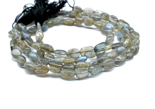 Labradorite Smooth Beads,Labradorite Strand Bead,Grey Gemstone Oval Shape Bead,Handmade Jewelry,AAA Quality,Labradorite Jewelry Making Craft