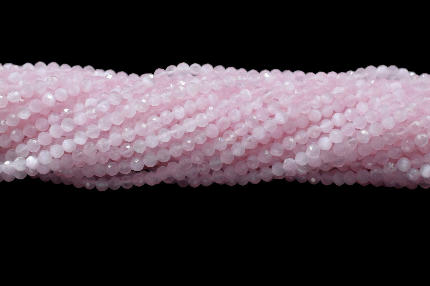 Rose Quartz AAA Faceted beads/Pink Stone Beads/Rondelle Beads/Jewerly Making Beads/Micro Cut Beads/Loose Gemstone Beads/Wholesale Beads/Gift
