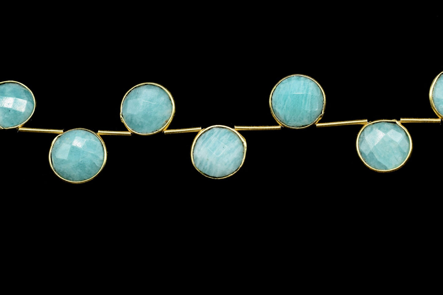 Amazonite 10mm Faceted Round Shape charms strand,Amazonite Brass drilled charms,Amazonite Round drill pendant,Amazonite strand