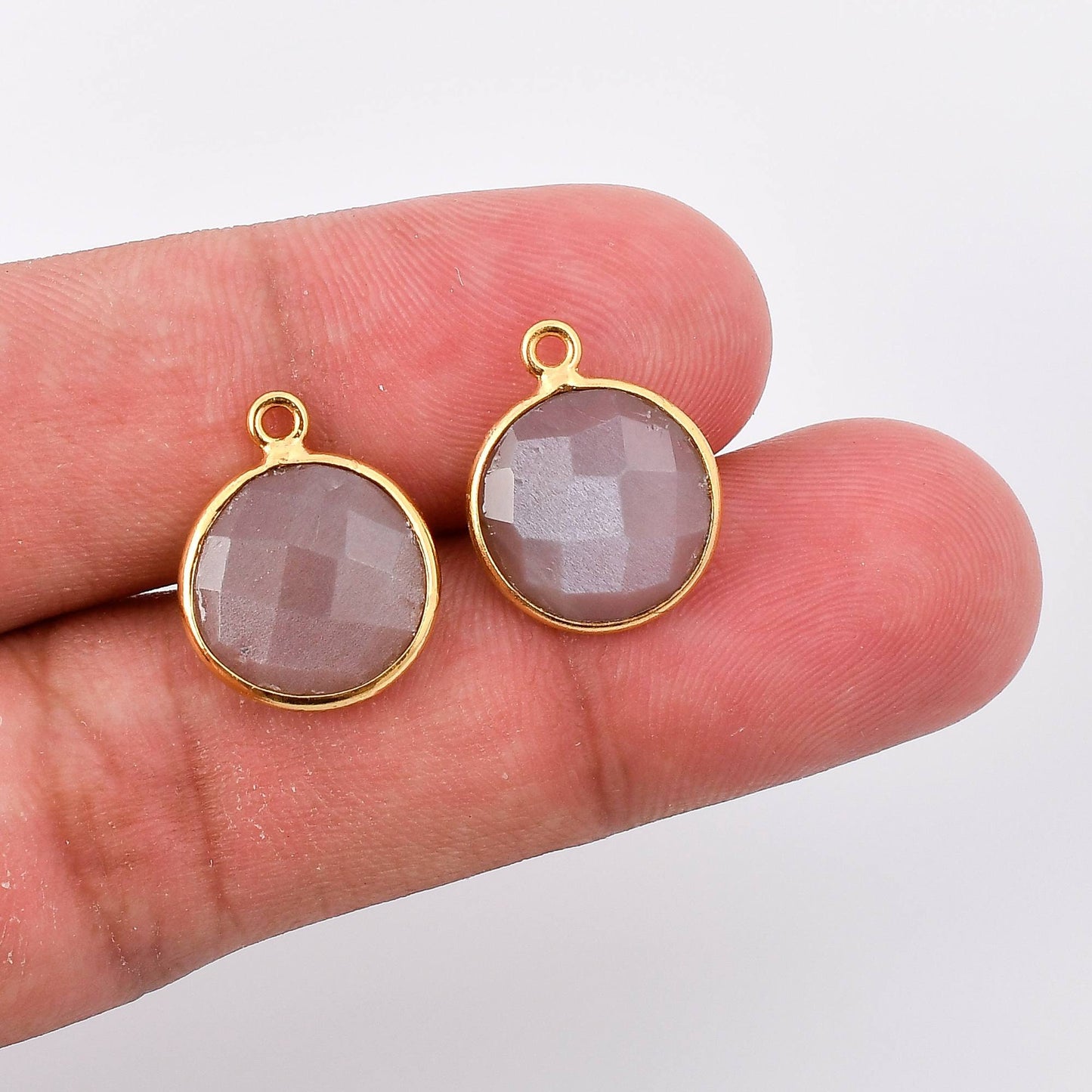 Peach Moonstone 12mm Round Bezel,Moonstone Pendant,Gold Plated bezel,Moonstone Bezel,Gold Vermeil Bezel,jewelry, Moonstone Gold Filled bezel