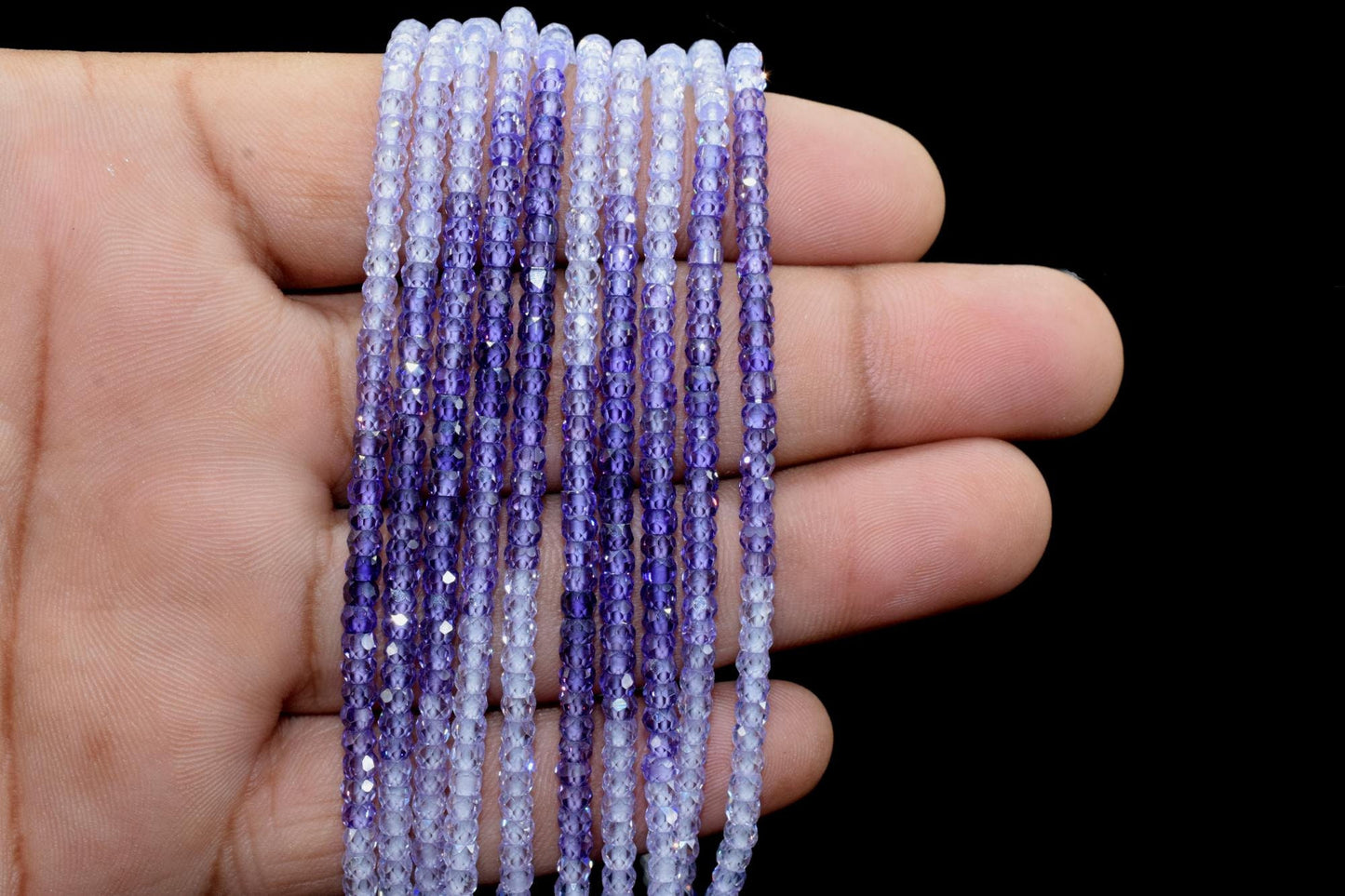 5 String Of Multi stone Necklace,Natural Precious Cubic Zircon Gemstone Necklace Beads Necklace AAA Quality Zircon Strand Necklace,Gift item