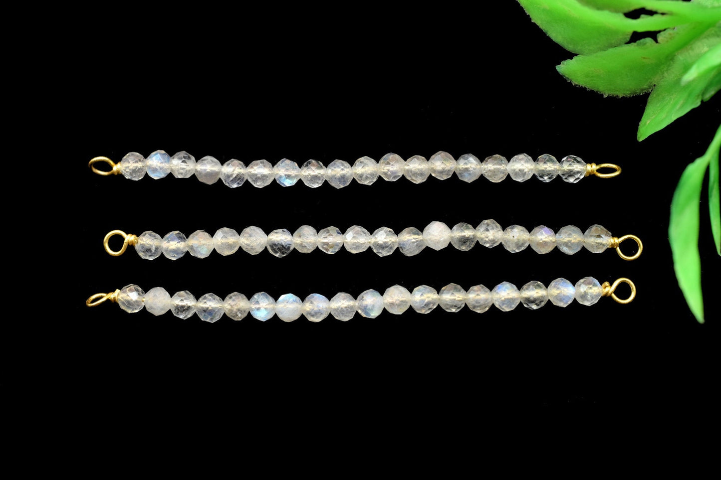 Labradorite Bar Pendant,Double Loop Connector,Wire Wrapped Pendant,beaded bar Pendant,Double Bail,Necklace Making Supply,Labradorite jewelry