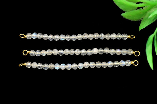 Labradorite Bar Pendant,Double Loop Connector,Wire Wrapped Pendant,beaded bar Pendant,Double Bail,Necklace Making Supply,Labradorite jewelry