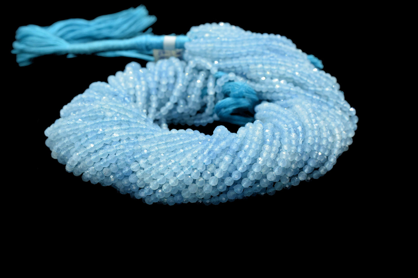 AAA Sky Topaz Faceted Beads,Gemstone Beads Strand,3mm Rondelle,Sky Topaz Beads,Micro faceted beads,Sky Topaz Strand Beads Jewelry Gift