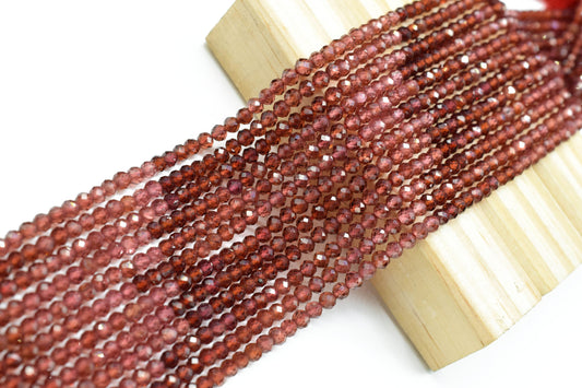 Natural Mozambique Garnet Faceted Beads,Gemstone Beads Strand,Shaded Garnet Beads,Micro faceted beads,Mozambique beads Strand Jewelry Gift