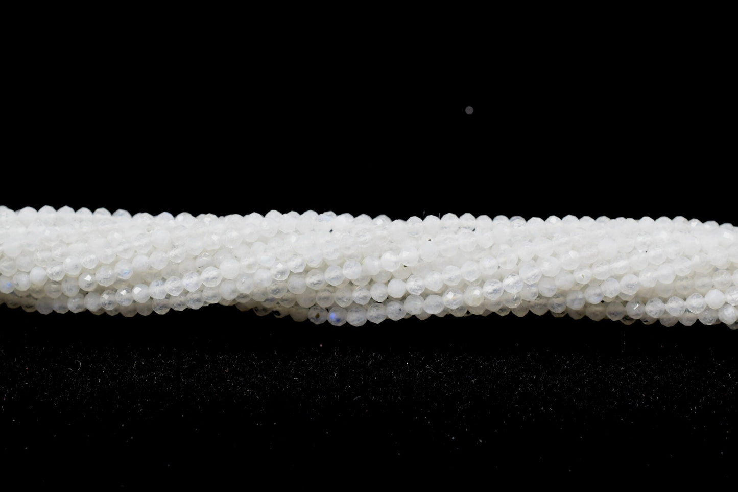 Moonstone Rondelle Faceted Beads,Small Size beads,White Gemstone beads,Tiny Spacer Beads,Rainbow beads,micro faceted beads,Rondelle beads