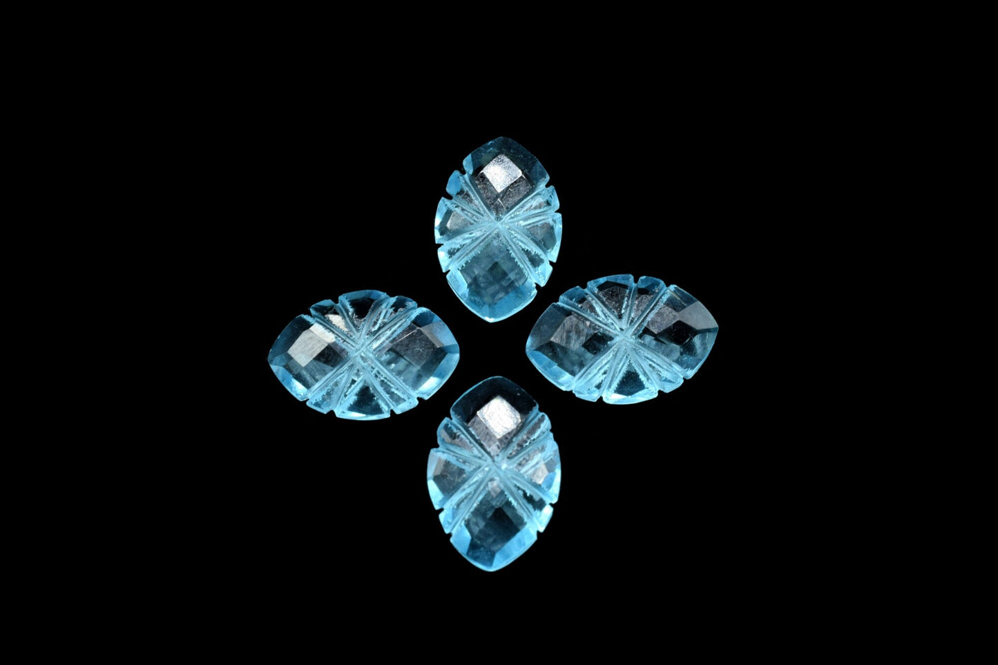 Sky Topaz Carving Marquise Shape Briolettes,12x18mm Carved Marquise Beads,Carved Gemstone Beads,Topaz Carved Stone Beads,Carving Briolettes