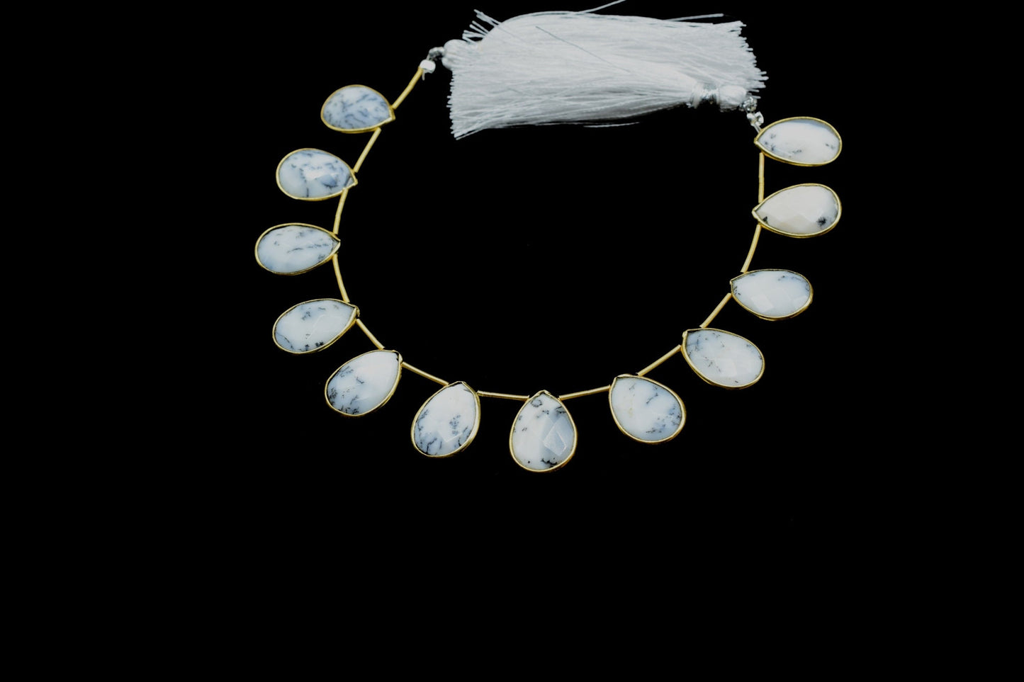 Dendrite Opal Gold Plated Charms,Single loop connectors,Dendrite Opal Bezel Findings,10x14mm Single Bail Charm Pendants.Dendrite Opal Bezel