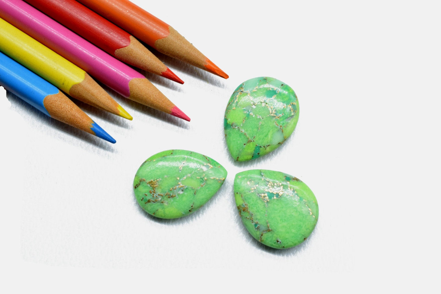 Green Copper Turquoise pear shape 18x23mm Briolette Gemstone for jewelry making,Oyster Copper Turquoise Beads,Green Copper Turquoise pendant