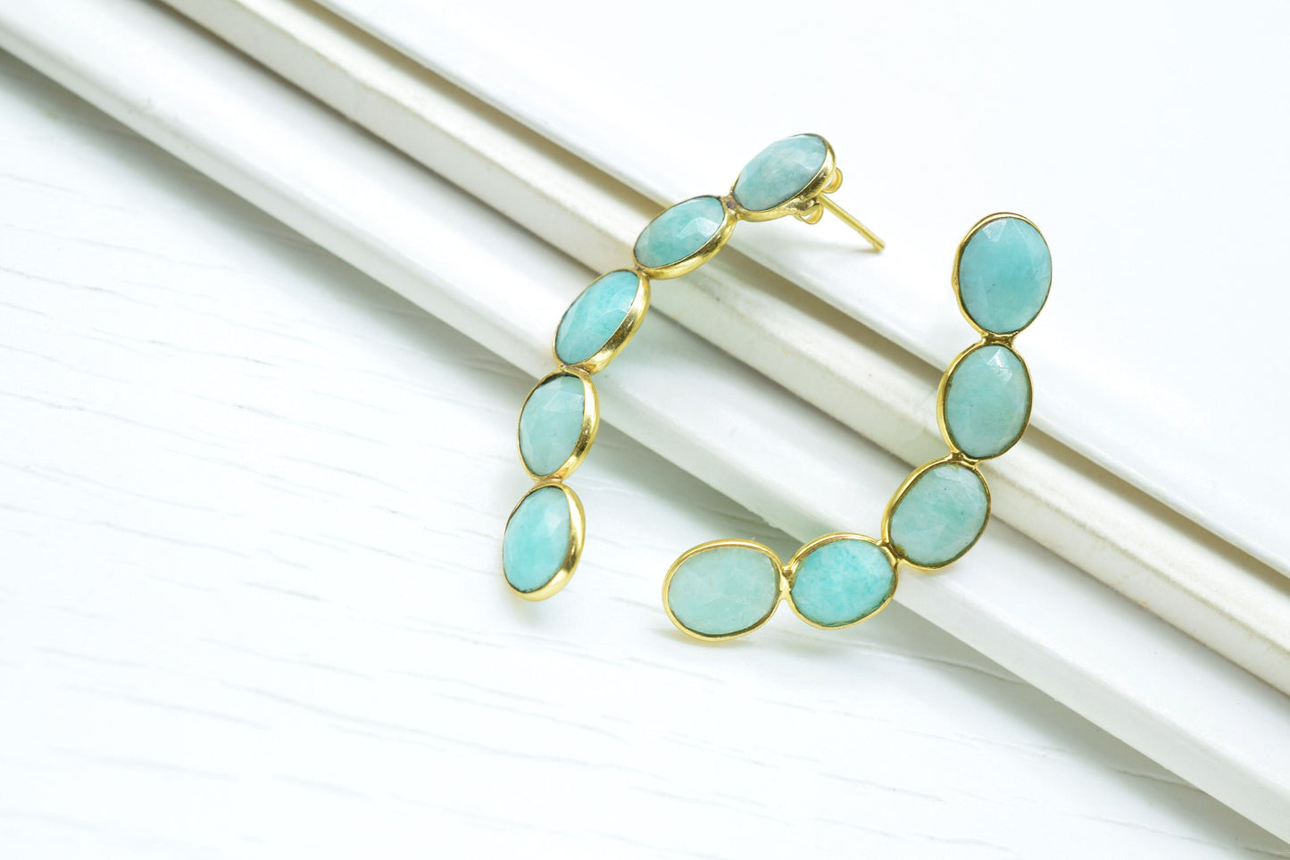 Natural Amazonite Earring/Gemstone Earring/Bridal Jewelry Earring/Women Earring/Handmade Earring/Bridesmaid earring/Women Earring/Gift