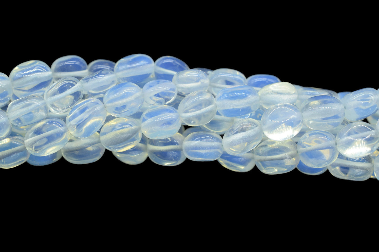 Opalite Smooth Oval Beads,Opalite Quartz Smooth Beads,Loose Beads for Jewelry Making,Opalite Plain Oval Beads,Opalite Smooth Nuggets Beads