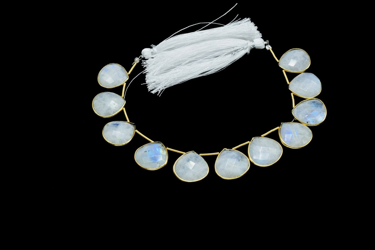 Blue Flash Moonstone 14mm Heart shape drilled charms,Natural Gemstone Bezel Charm Links Connector Pendant,Single Bail Connectors jewelry