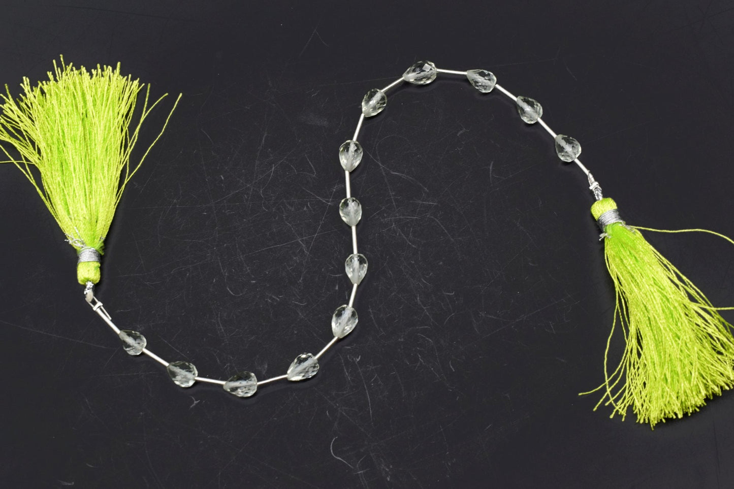 Green Amethyst Drop Briolettes,Green Amethyst drops strand,Jewelry making beads,Supplies beads,Amethyst Pear shape Briolette strand,Gemstone