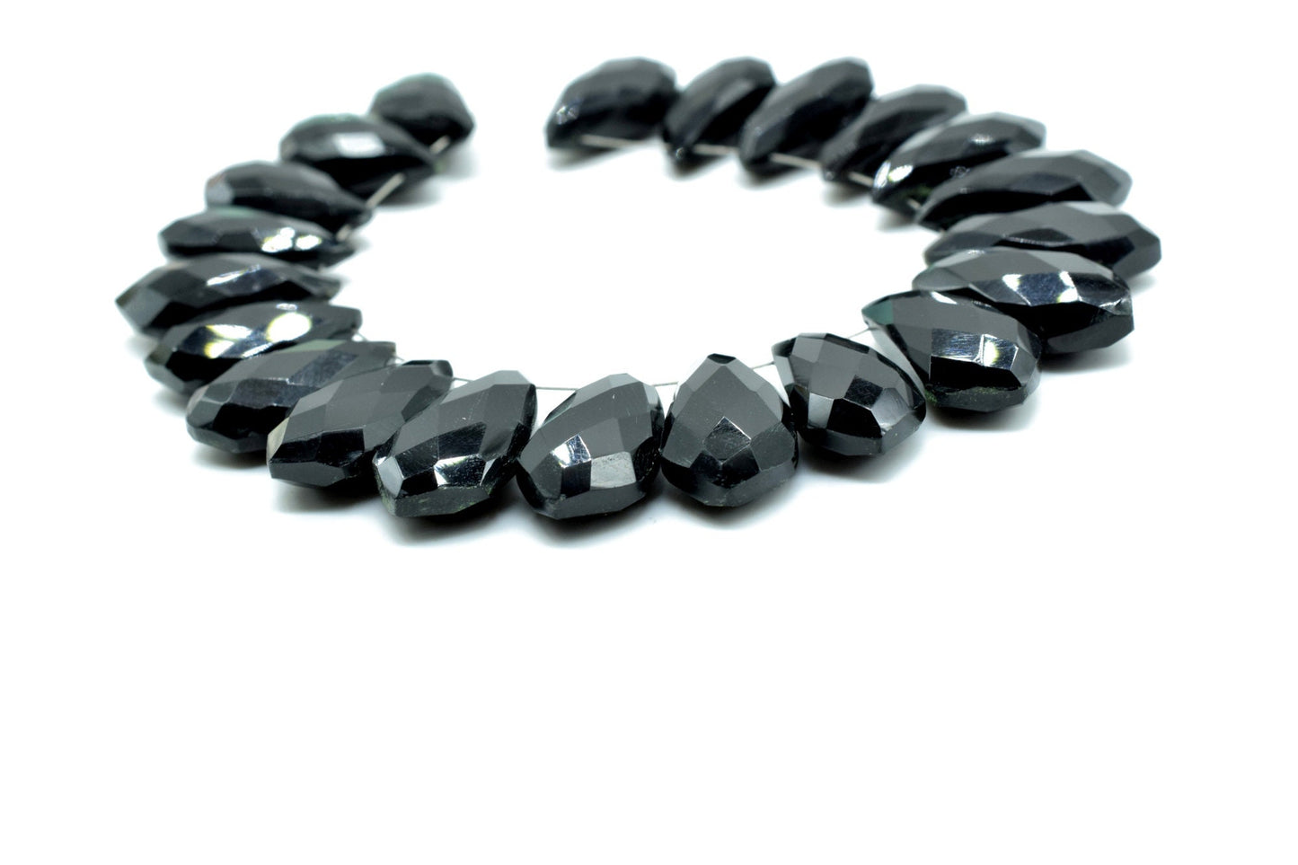 Black Onyx 10x20mm Horn shape faceted beads,Black Onyx Fancy Shape Briolettes,Gemstone Beads,Black Onyx Faceted beads,Shark Tooth shape bead